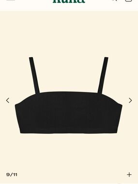 Black Bandeau Bralette with Straps - Women Intimates